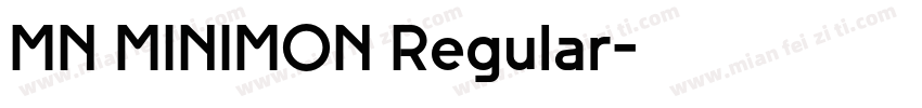 MN MINIMON Regular字体转换